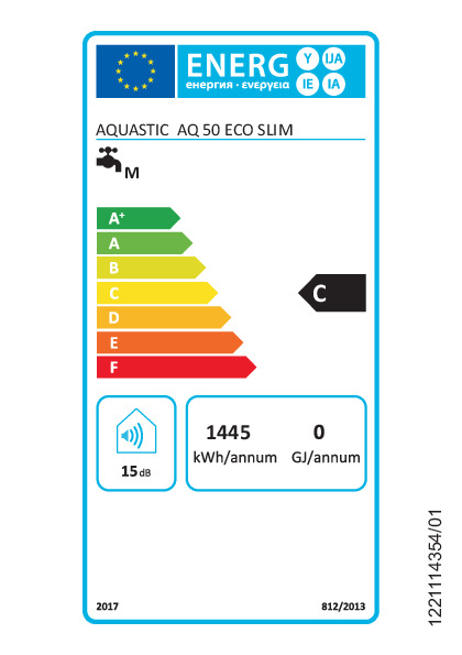 Hajdu AQ Aquastic Eco Slim 30 függesztett villanybojler 30 literes EU-ERP